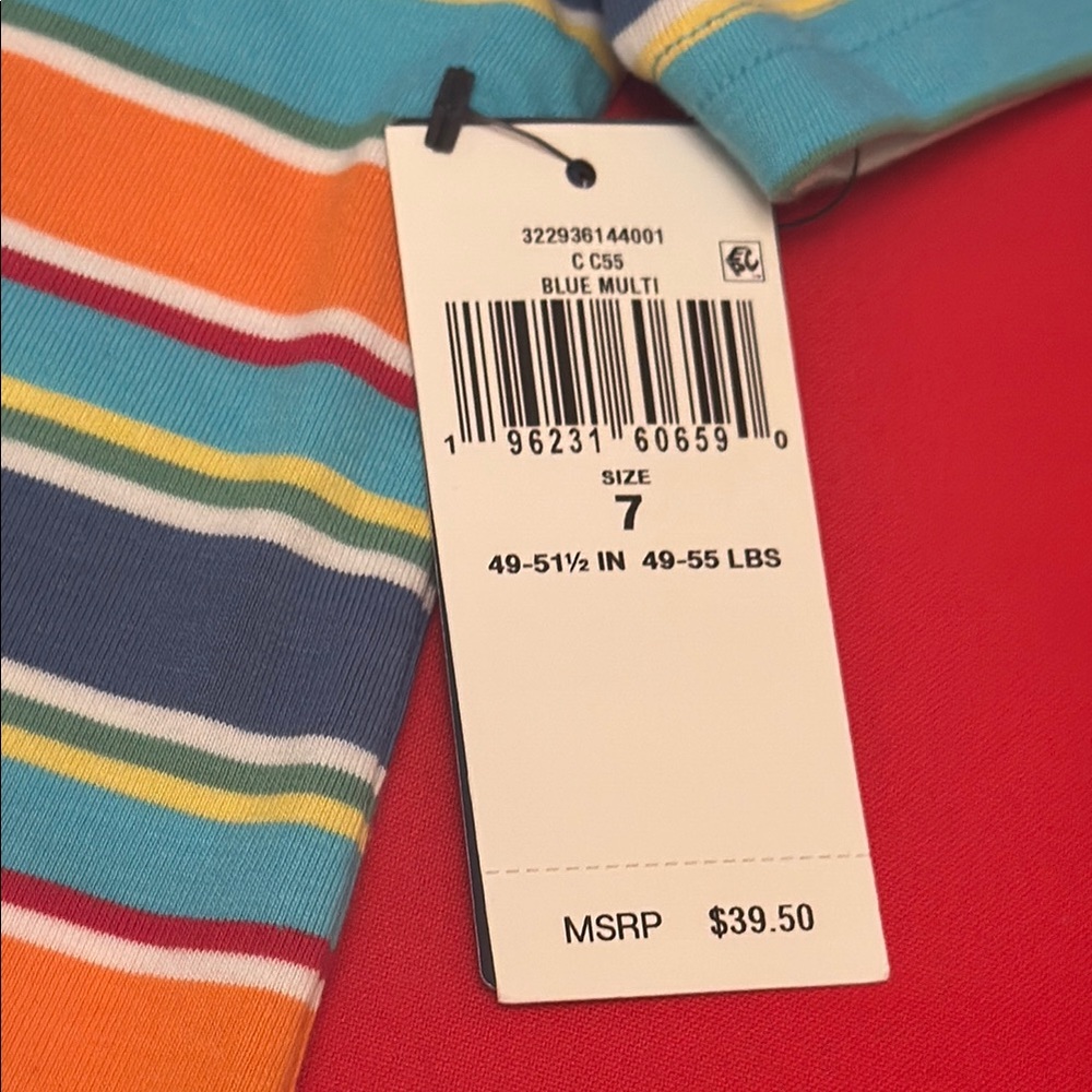 NWT Polo by Ralph Lauren boys Blue and Orange Striped Short Sleeve Tee - Picture 6 of 7